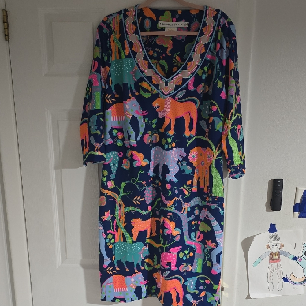 Gretchen Scott Designs Vibrant Jungle Print Dress